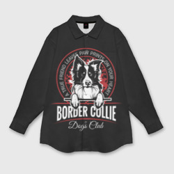 Женская рубашка oversize 3D Бордер-Колли Border Collie