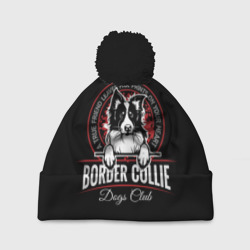 Шапка 3D c помпоном Бордер-Колли Border Collie