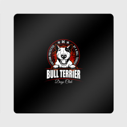 Магнит виниловый Квадрат Бультерьер Bull Terrier