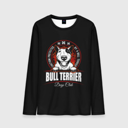 Мужской лонгслив 3D Бультерьер Bull Terrier