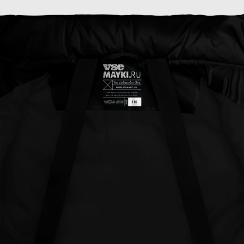 Зимняя куртка для девочек 3D Вельш-Корги Пемброк Corgi, цвет черный - фото 7