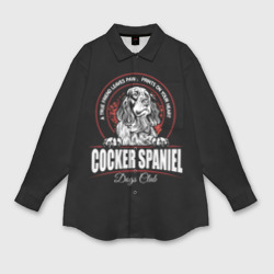 Мужская рубашка oversize 3D Кокер-Спаниель Cocker Spaniel