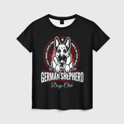 Женская футболка 3D Немецкая Овчарка German Shepherd-1