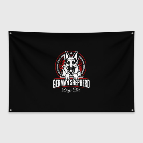 Флаг-баннер Немецкая Овчарка German Shepherd-1