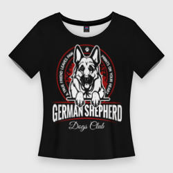 Женская футболка 3D Slim Немецкая Овчарка (German Shepherd)-1