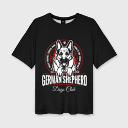 Женская футболка oversize 3D Немецкая Овчарка German Shepherd-1