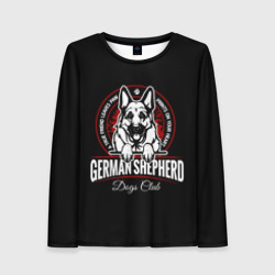 Женский лонгслив 3D Немецкая Овчарка German Shepherd-1