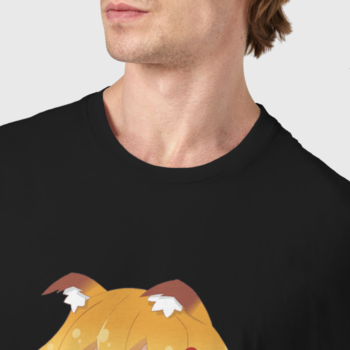 Мужская футболка хлопок Сенко в костюме горничная, цвет черный - фото 6