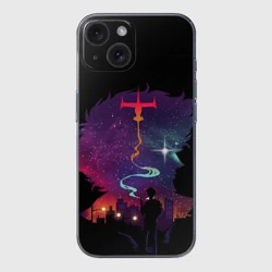 Чехол для iPhone 15 силиконовый с защитой камеры Ковбой Бибоп 1