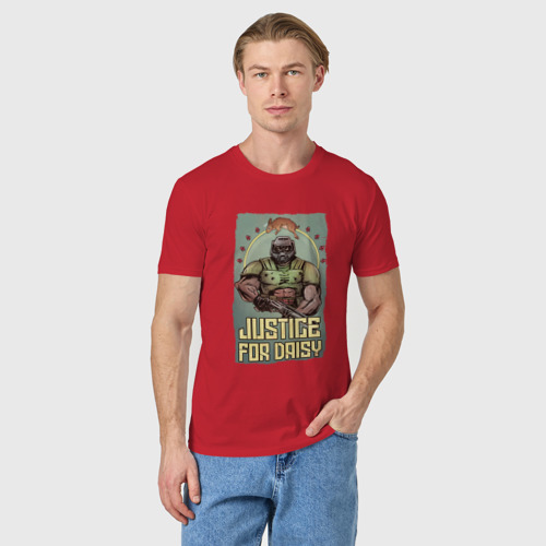 Мужская футболка хлопок Justice for daisy, цвет красный - фото 3