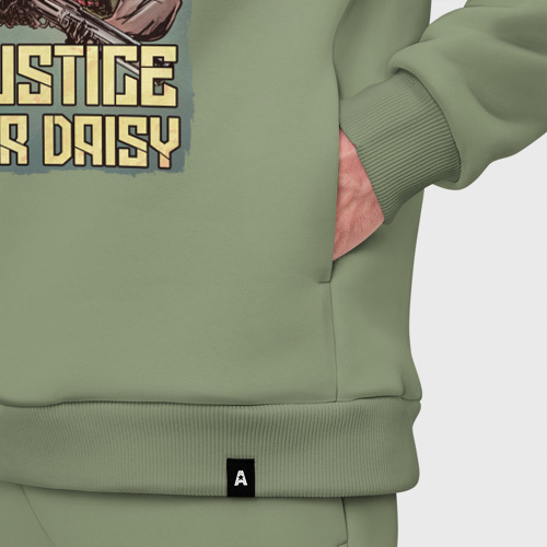 Мужской костюм oversize хлопок с принтом Justice for daisy, фото #4