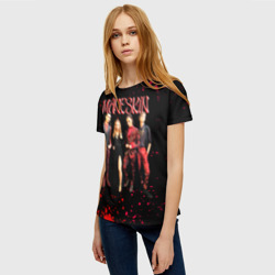 Женская футболка 3D Maneskin Лунный свет, рок - группа - фото 2