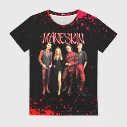 Женская футболка 3D Maneskin Лунный свет, рок - группа