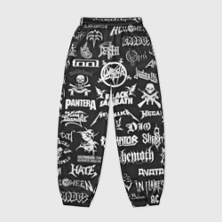 Женские джоггеры оверсайз 3D Логотипы метал групп metal bands logo
