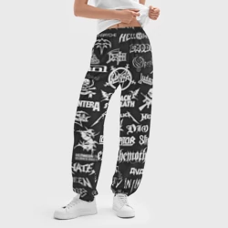 Женские джоггеры оверсайз 3D Логотипы метал групп metal bands logo - фото 2