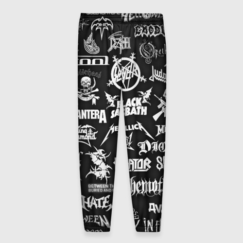 Мужские брюки 3D Логотипы метал групп metal bands logo, цвет 3D печать - фото 2