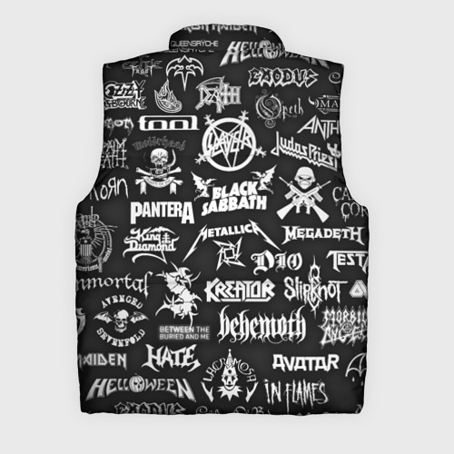 Мужской жилет утепленный 3D Логотипы метал групп metal bands logo, цвет черный - фото 2