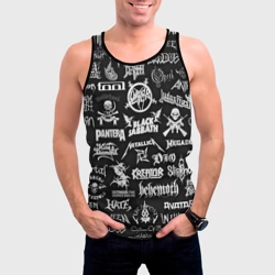 Мужская майка 3D Логотипы метал групп metal bands logo - фото 2