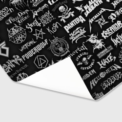 Бумага для упаковки 3D Логотипы метал групп metal bands logo - фото 2