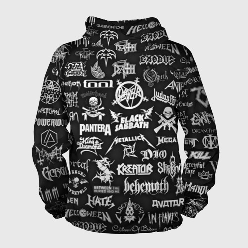 Мужская ветровка 3D Логотипы метал групп metal bands logo, цвет черный - фото 2