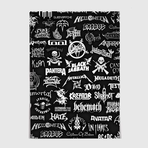 Постер Логотипы метал групп metal bands logo