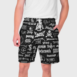 Мужские шорты 3D Логотипы метал групп metal bands logo