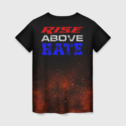 Женская футболка 3D Rise above hate, цвет 3D печать - фото 2