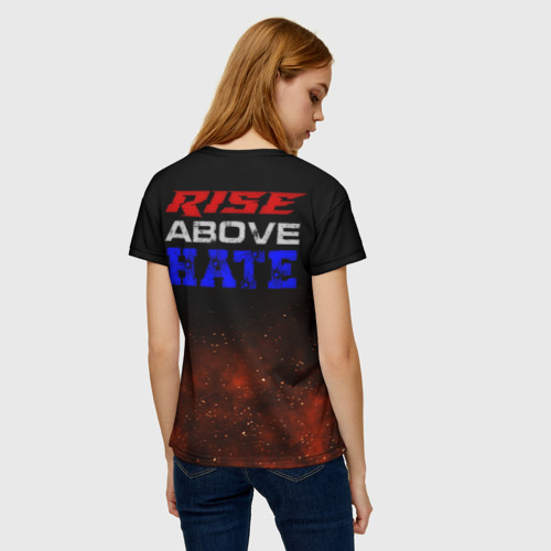 Женская футболка 3D Rise above hate, цвет 3D печать - фото 4