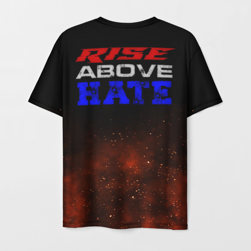 Мужская футболка 3D Rise above hate, цвет 3D печать - фото 2