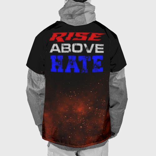 Накидка на куртку 3D Rise above hate, цвет 3D печать - фото 2