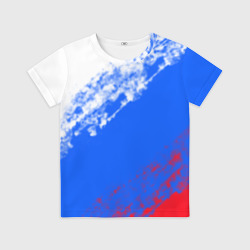 Детская футболка 3D Флаг РФ триколор