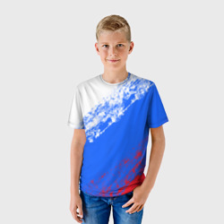 Детская футболка 3D Флаг РФ триколор - фото 2