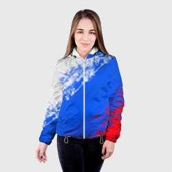 Женская куртка 3D Флаг РФ триколор - фото 2