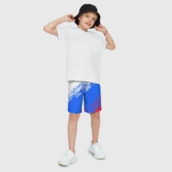 Детские спортивные шорты 3D Флаг РФ триколор - фото 2
