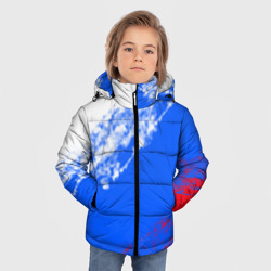 Зимняя куртка для мальчиков 3D Флаг РФ триколор - фото 2