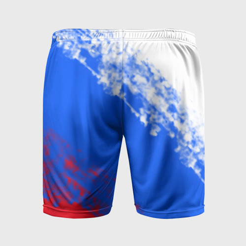 Мужские шорты спортивные Флаг РФ триколор, цвет 3D печать - фото 2