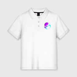 Женское поло хлопок Неоновые котики Инь Янь