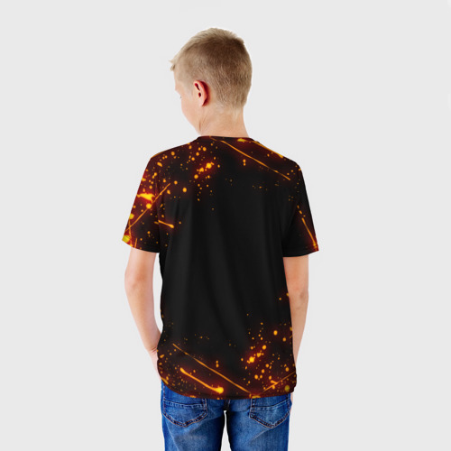 Детская футболка 3D Огненный Крипер: Майнкрафт, цвет 3D печать - фото 4