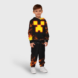 Детский костюм с толстовкой 3D Огненный Крипер: Майнкрафт - фото 2