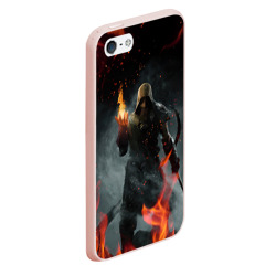 Чехол для iPhone 5/5S матовый TES skyrim Dovahkin flame драконорожденный - фото 2