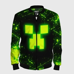 Мужской бомбер 3D Майнкрафт: токсичный Крипер
