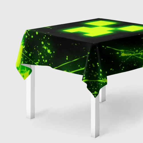Скатерть 3D Майнкрафт: токсичный Крипер