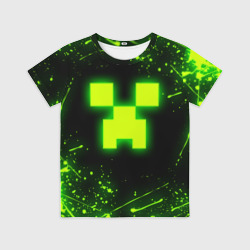 Детская футболка 3D Майнкрафт: токсичный Крипер