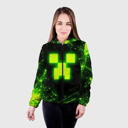 Женская куртка 3D Майнкрафт: токсичный Крипер - фото 2