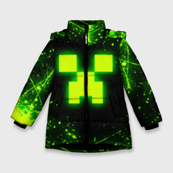 Майнкрафт: токсичный Крипер – Зимняя куртка для девочек 3D с принтом купить