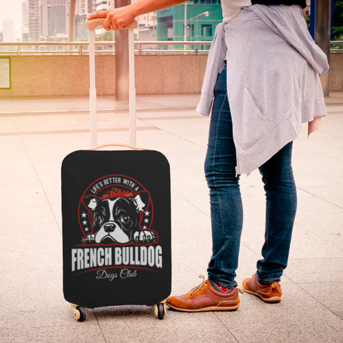 Чехол для чемодана 3D Французский Бульдог French Bulldog, цвет 3D печать - фото 4