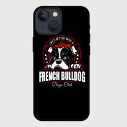 Чехол для iPhone 13 mini Французский Бульдог French Bulldog