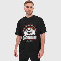 Мужская футболка oversize 3D Такса Dachshund - фото 2