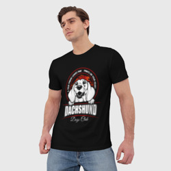 Мужская футболка 3D Такса Dachshund - фото 2