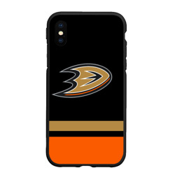 Чехол для iPhone XS Max матовый Anaheim Ducks Анахайм Дакс